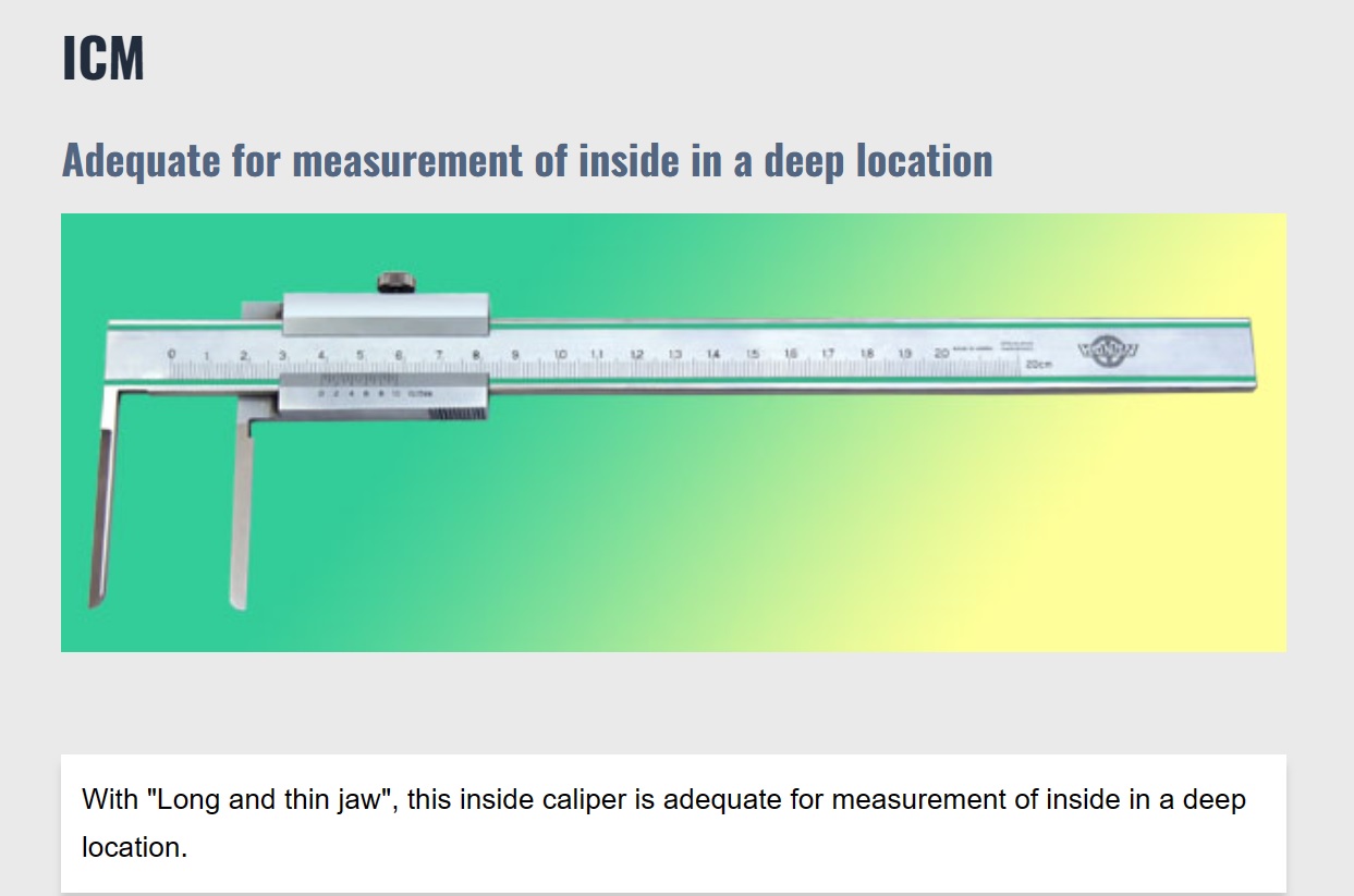 Kanon] Vernier Caliper For Inside Measurement ICM